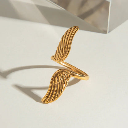 [AuraEcho]Sparrow Gold Wing Ring
