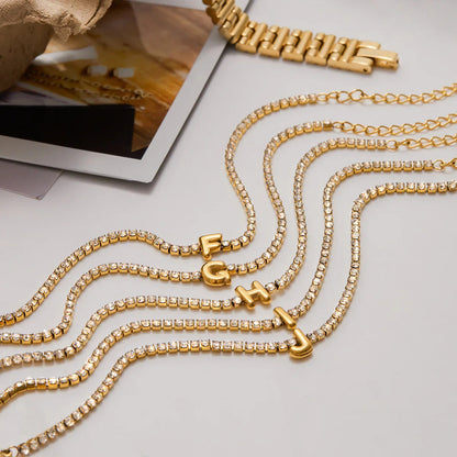 [AuraEcho]Avaria Bubble Letter Tennis Bracelet
