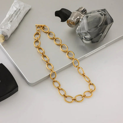 [AuraEcho]Cielle Chunky Gold Chain Necklace