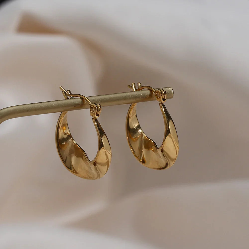 [AuraEcho]Esti Irregular Hoop Earrings