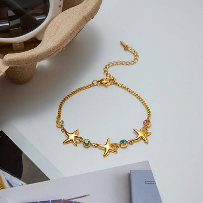 [AuraEcho]Kristine Golden Starfish Bracelet