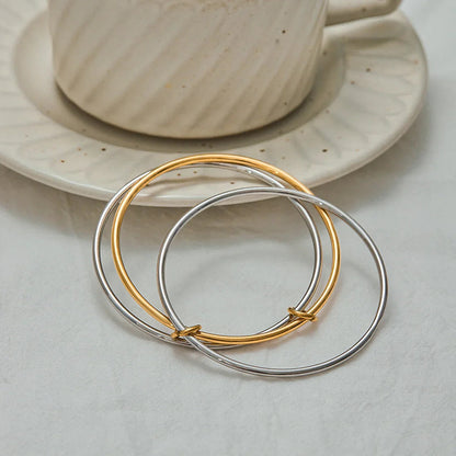 [AuraEcho]Romina Two Tone Stacked Bracelet