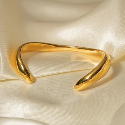 [AuraEcho]Audrina Contemporary Gold Bangle