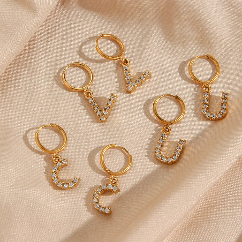 [AuraEcho]Wilhemina Initial Letter Earrings