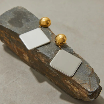 [AuraEcho]Kelly Geometric Drop Earrings