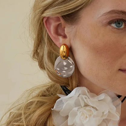 [AuraEcho]Destiny Chunky Gold Drop Earrings