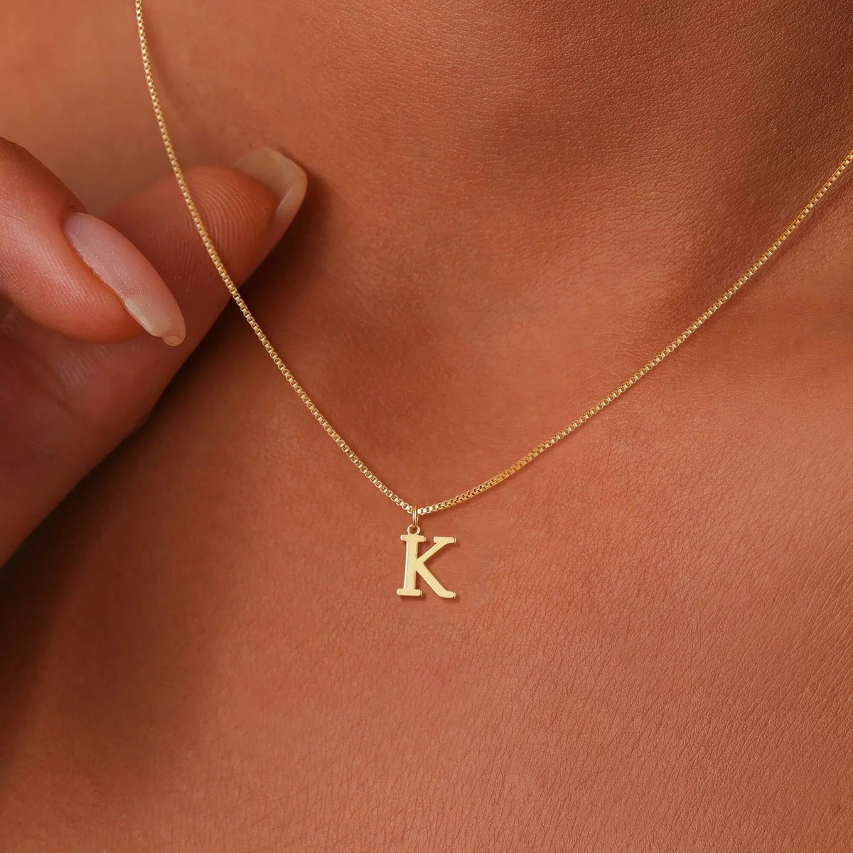 [AuraEcho]Therese Letter Initial Gold Necklace