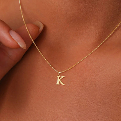 [AuraEcho]Therese Letter Initial Gold Necklace