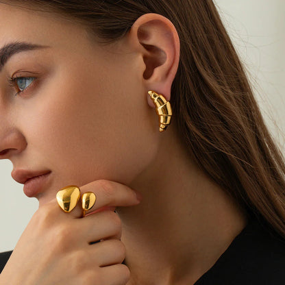 [AuraEcho]Emberly Gold Earrings