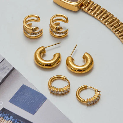 [AuraEcho]Orielle Staple Gold Earrings Bundle