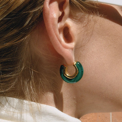 [AuraEcho]Lexi Chunky Enamel Hoops