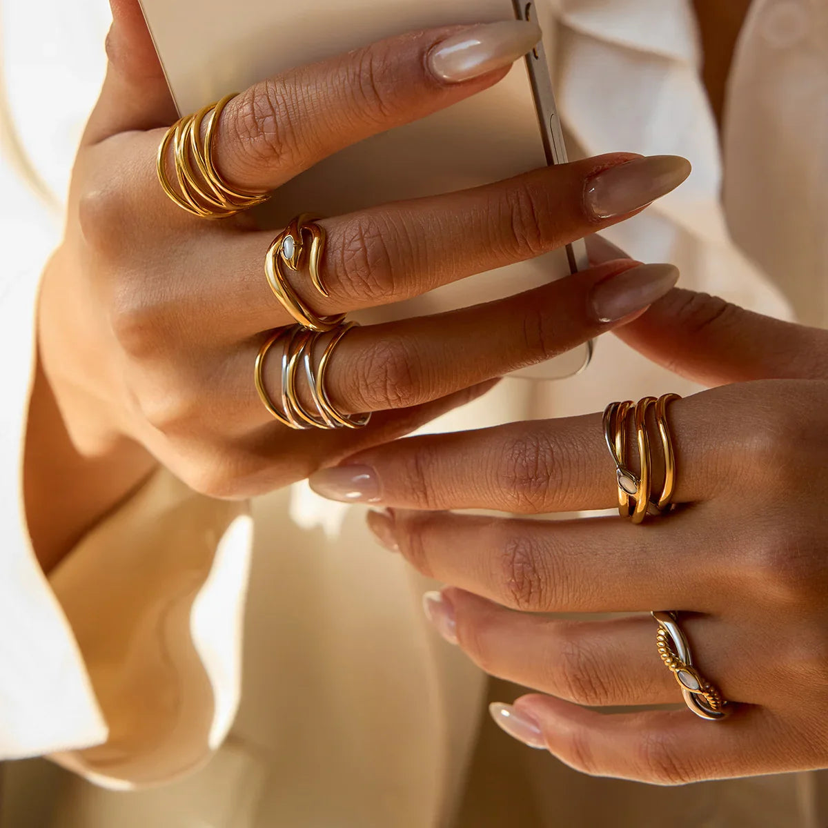 [AuraEcho]Nerisse Two-Tone Twist Ring