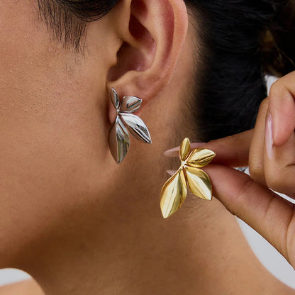 [AuraEcho]Velle Gold Petal Earrings