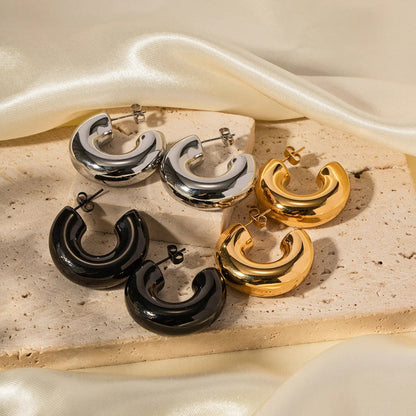 [AuraEcho]Natalia Chunky Gold Hoops