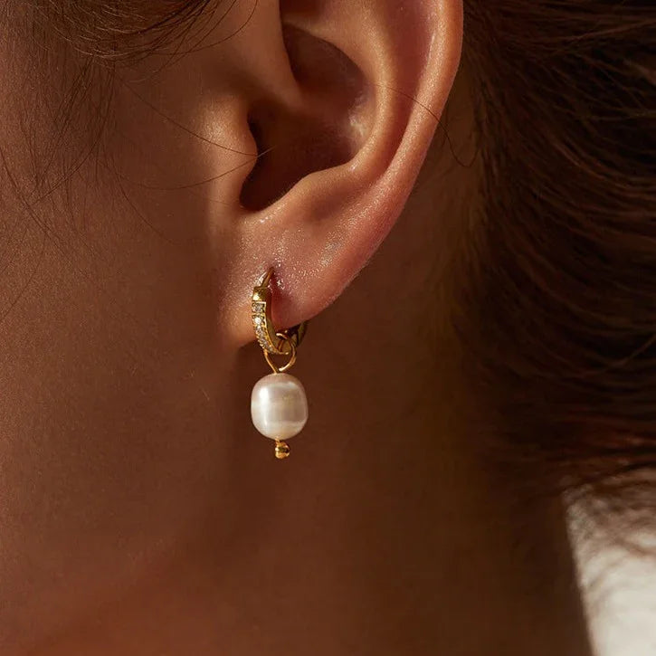 [AuraEcho]Sara Pearl Earrings