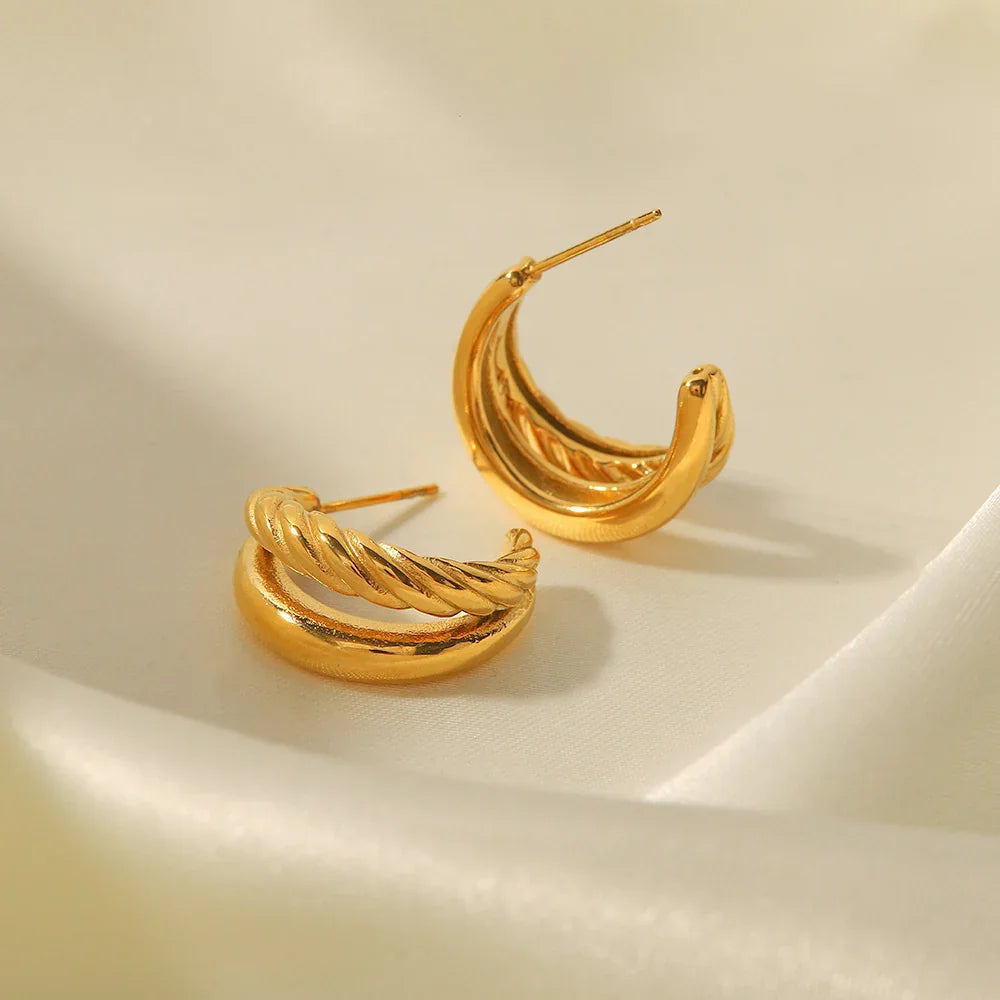 [AuraEcho]Cecilia Layered Earrings