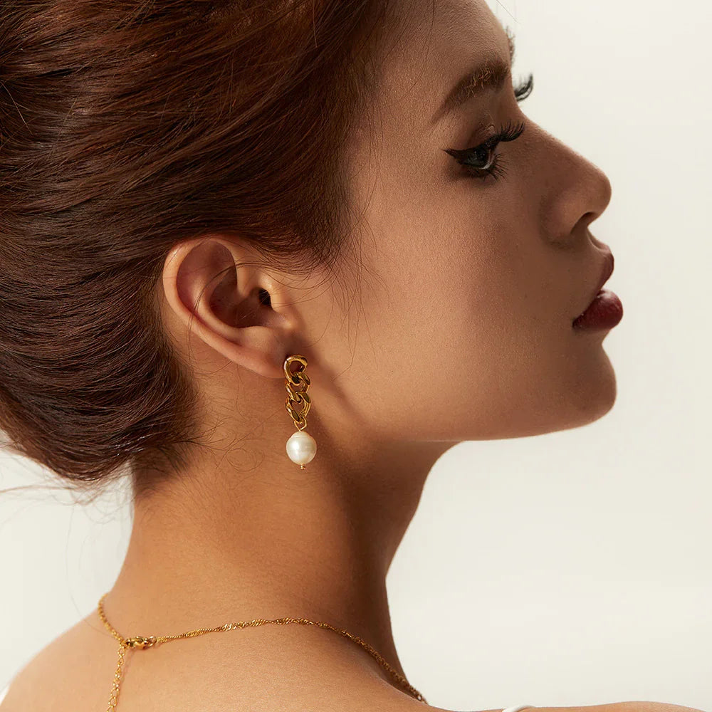[AuraEcho]Lumina Pearl Earrings