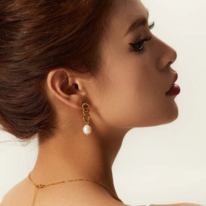 [AuraEcho]Lumina Pearl Earrings