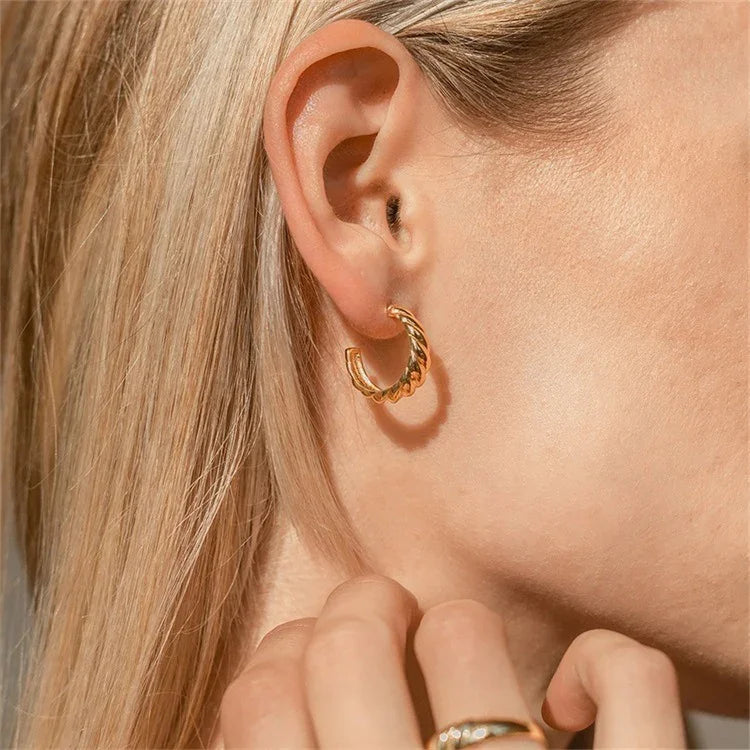 [AuraEcho]Croissant Arc Earrings