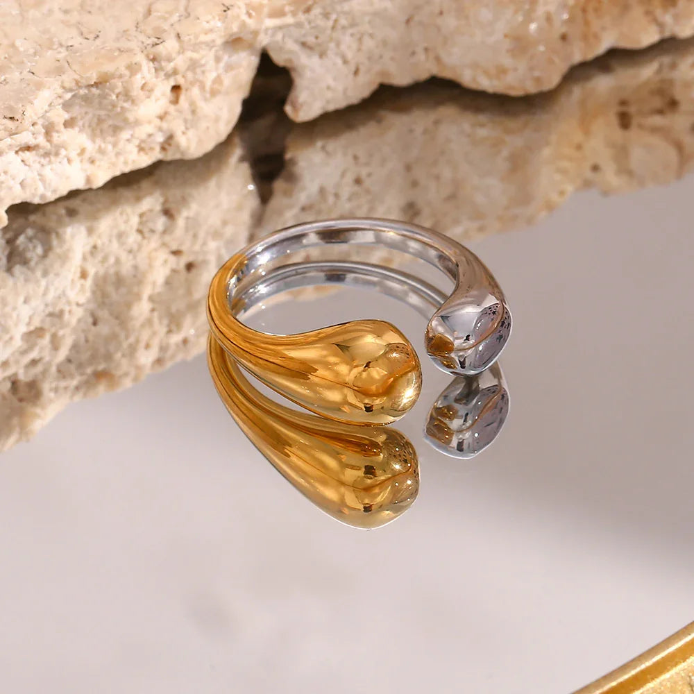 [AuraEcho]Seren Two Tone Gold Ring