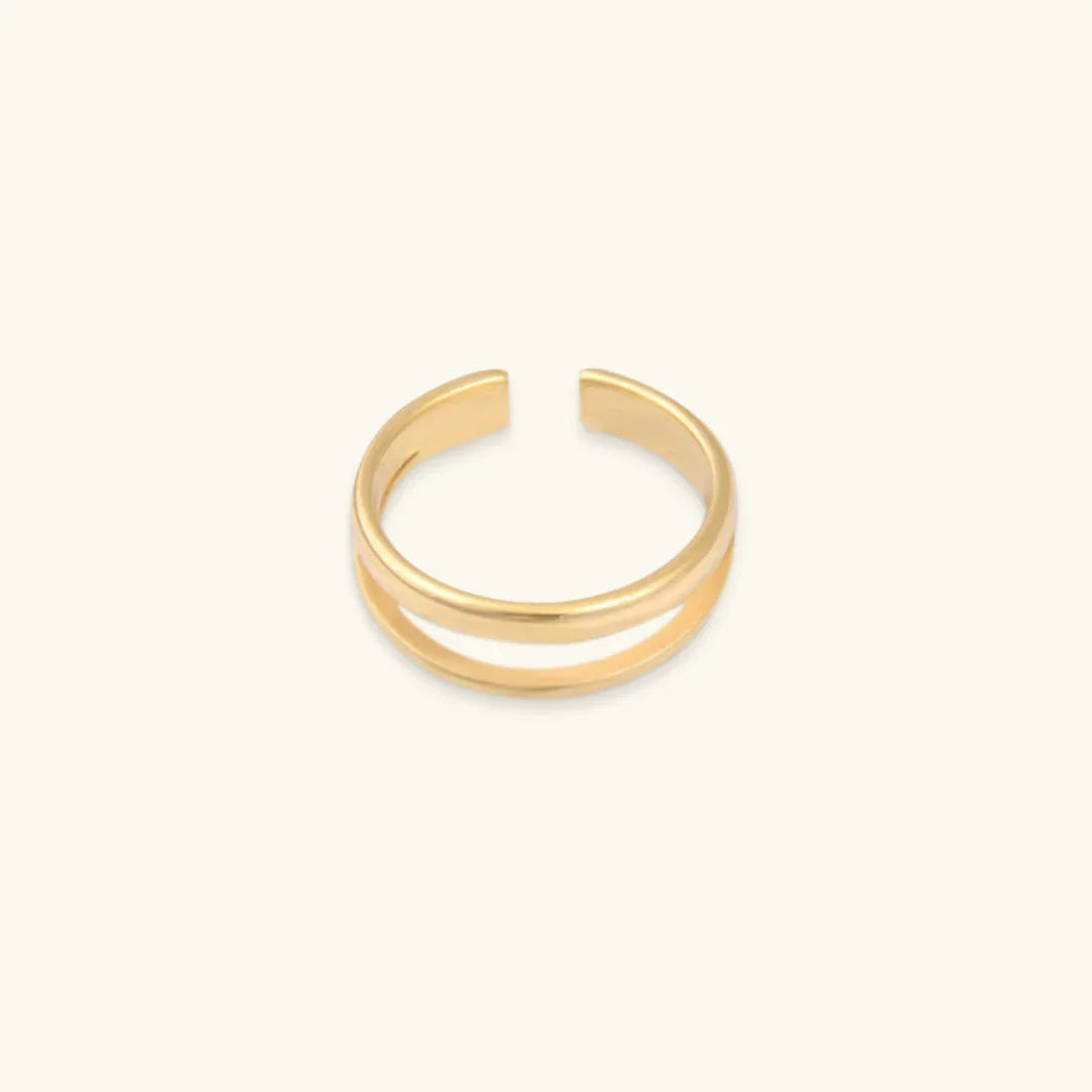 [AuraEcho]Olivia Layered Gold Ring