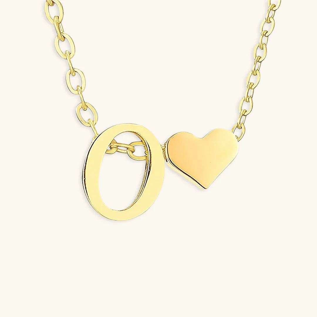 [AuraEcho]Ria Initial Letter Gold Necklace