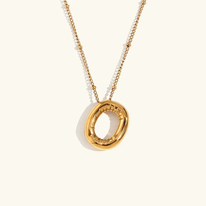 [AuraEcho]Balloon Gold Initial Necklace