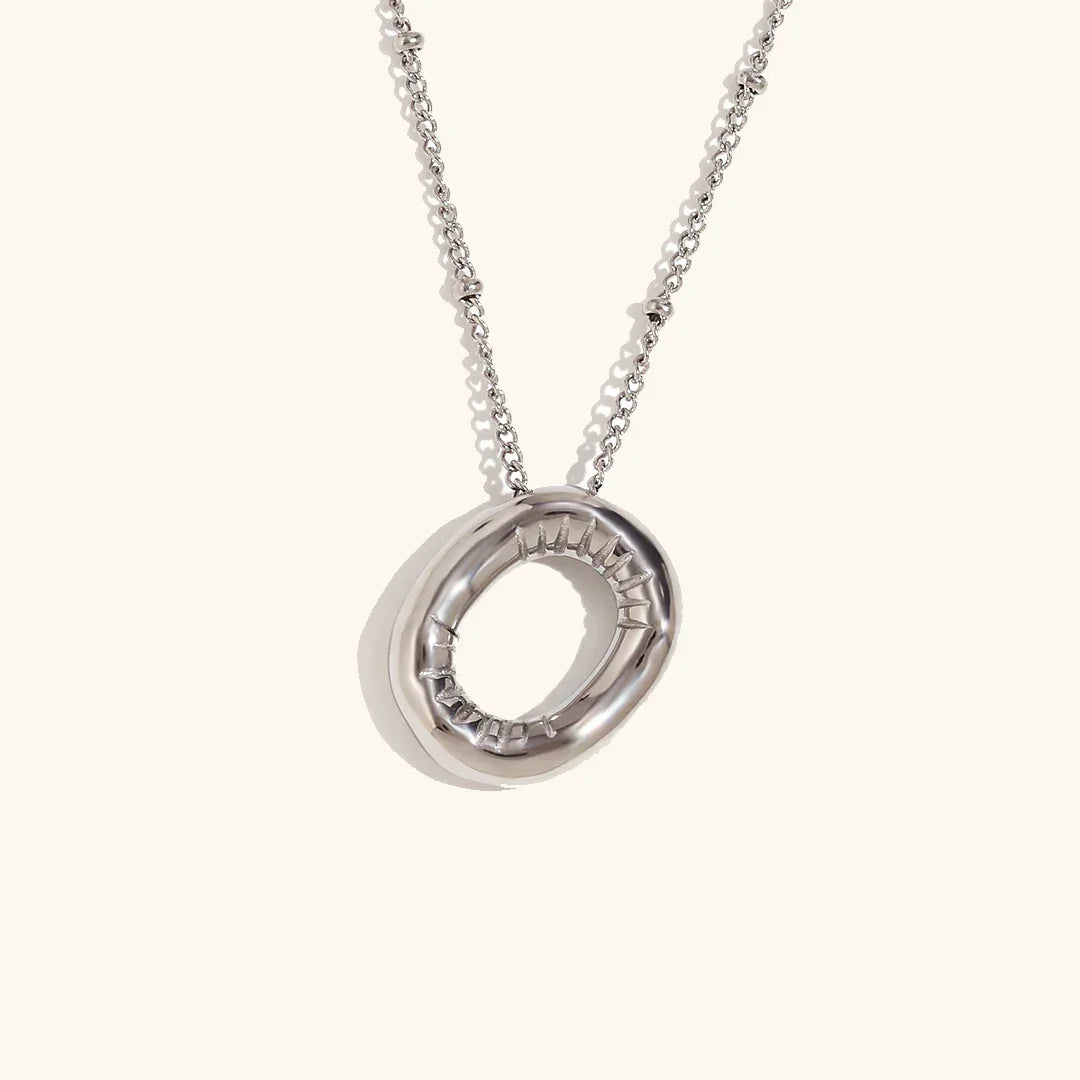 [AuraEcho]Balloon Gold Initial Necklace