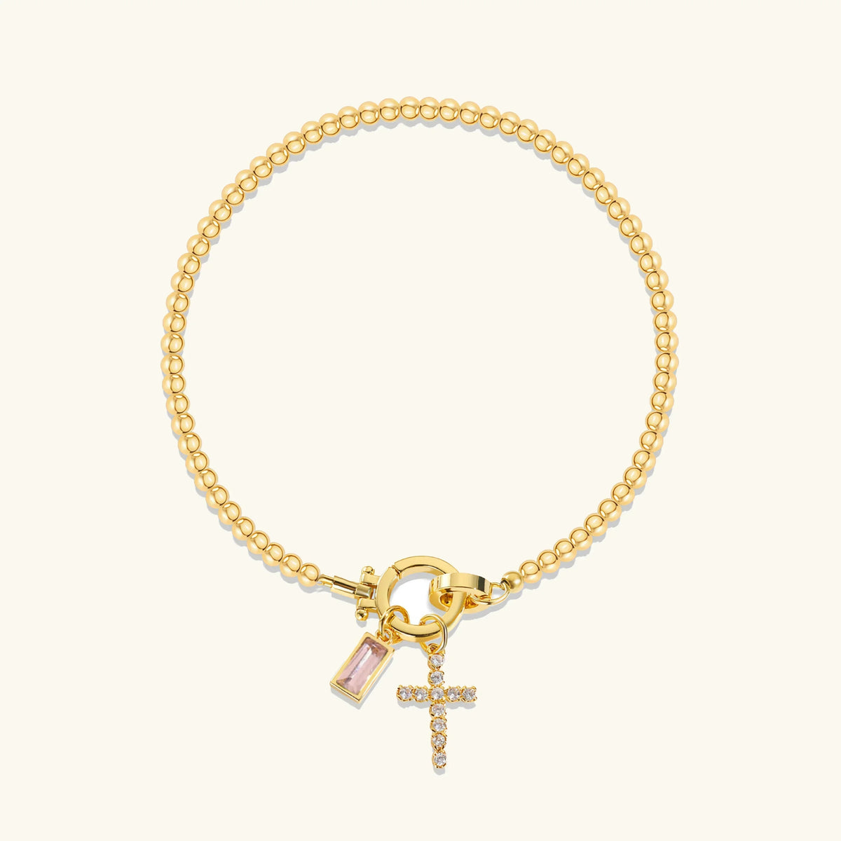 [AuraEcho]Amalia Birthstone Cross Bracelet