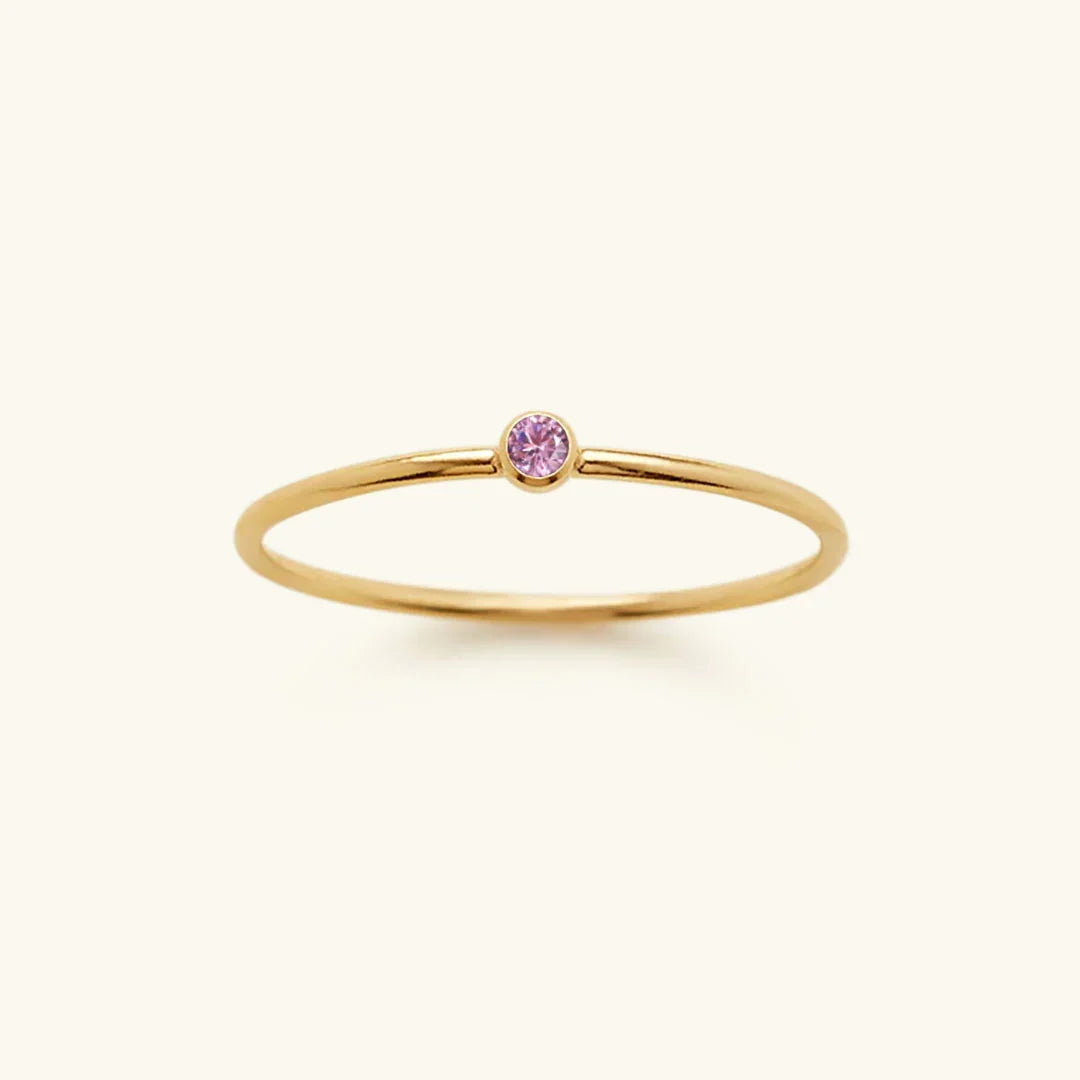 [AuraEcho]Amelia Birthstone Stacker Ring