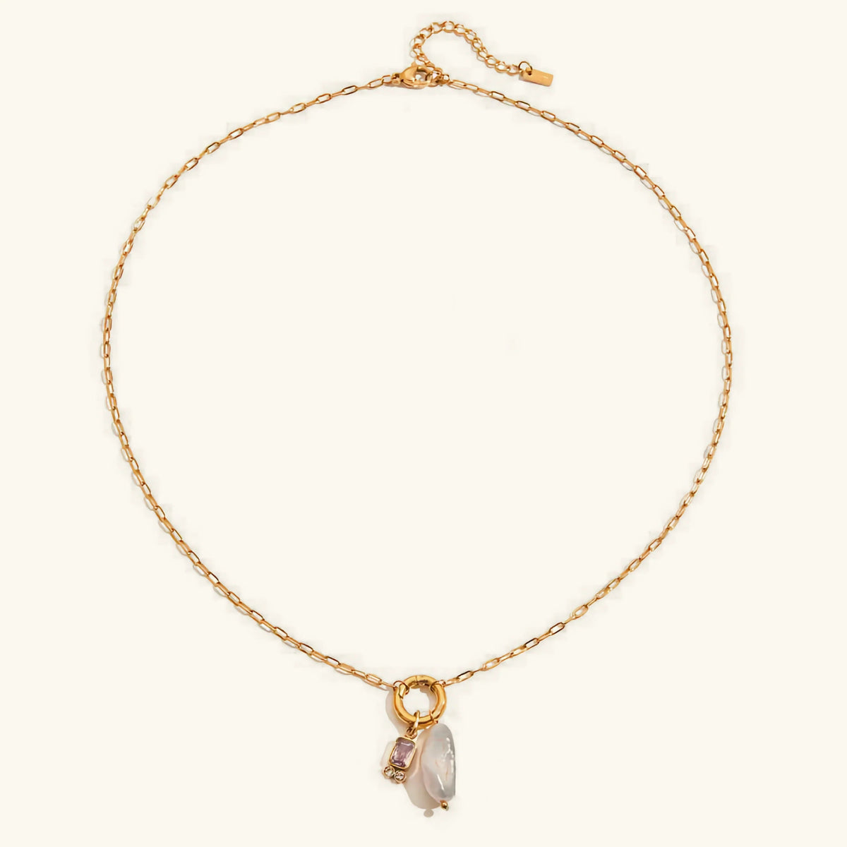 [AuraEcho]Caitlin Birthstone Pearl Necklace