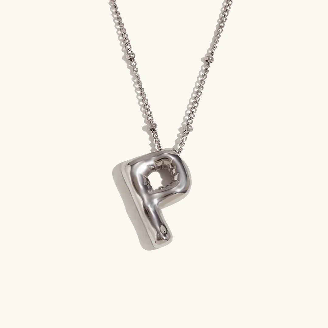 [AuraEcho]Balloon Gold Initial Necklace