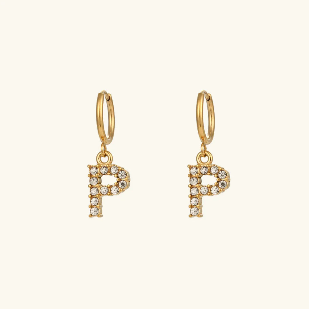 [AuraEcho]Wilhemina Initial Letter Earrings