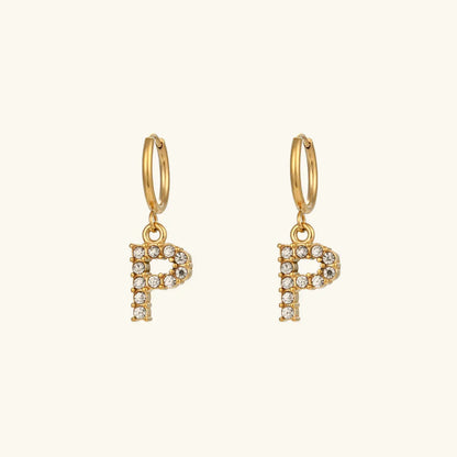 [AuraEcho]Wilhemina Initial Letter Earrings