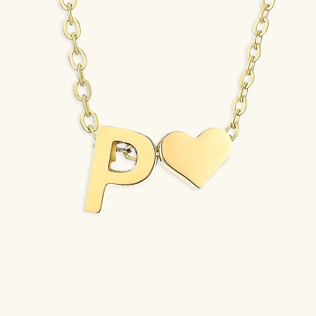 [AuraEcho]Ria Initial Letter Gold Necklace