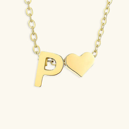 [AuraEcho]Ria Initial Letter Gold Necklace