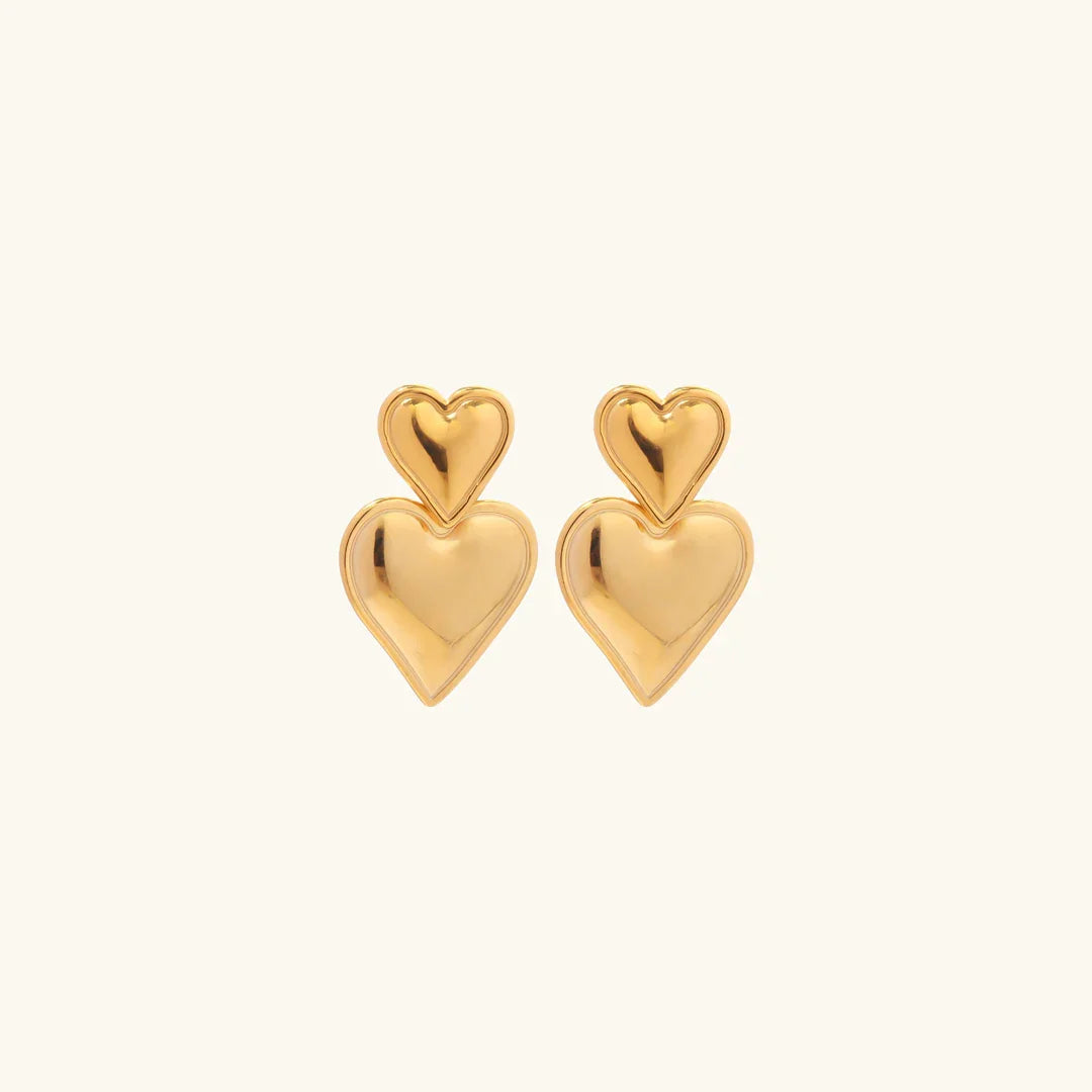 [AuraEcho]Zofia Gold Heart Earrings
