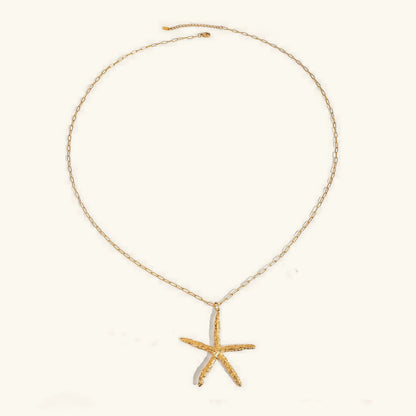 [AuraEcho]Claudia Gold Starfish Necklace