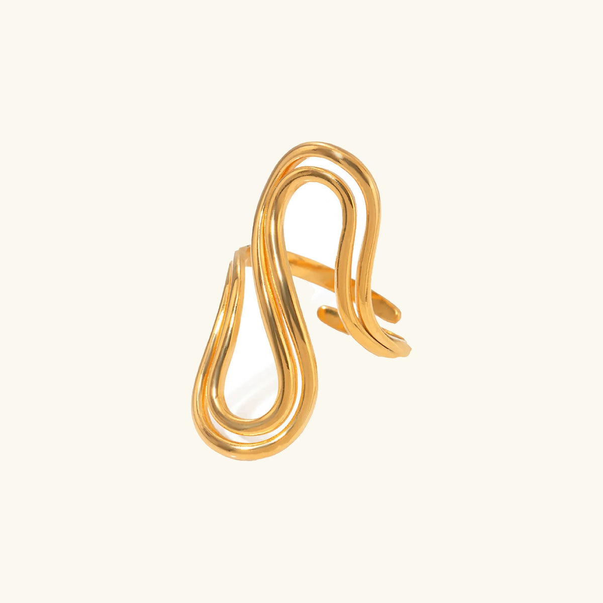 [AuraEcho]Halle Abstract Gold Ring