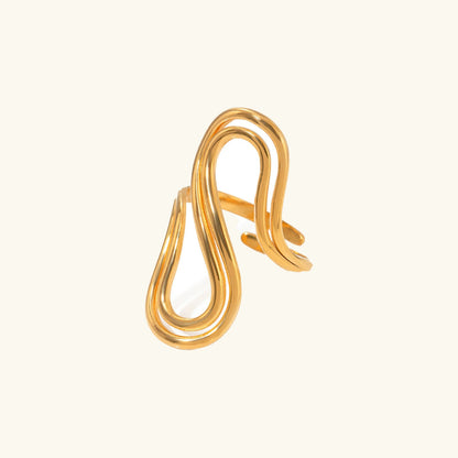[AuraEcho]Halle Abstract Gold Ring