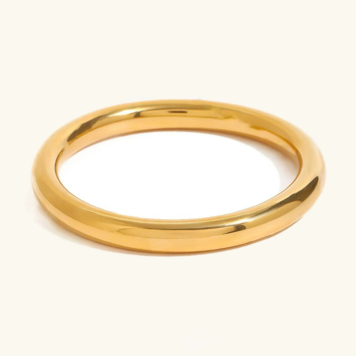 [AuraEcho]Lina Smooth Gold Bangle