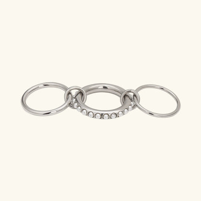 [AuraEcho]Mikayla Stacked Freshwater Pearl Ring