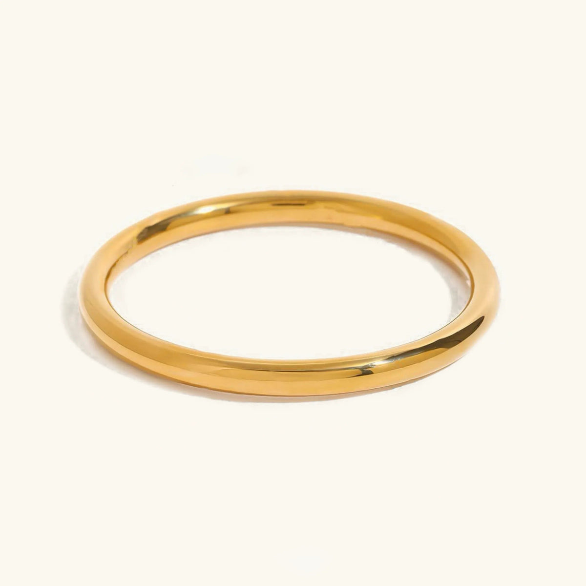 [AuraEcho]Lina Smooth Gold Bangle