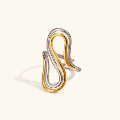 [AuraEcho]Halle Abstract Gold Ring