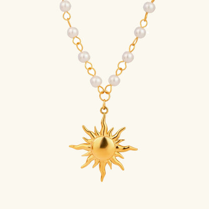 [AuraEcho]Apollo Sun Pearl Necklace