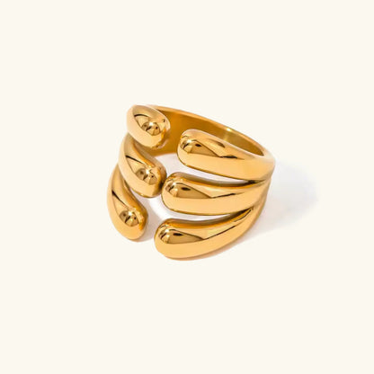[AuraEcho]Cassiel Layered Gold Ring