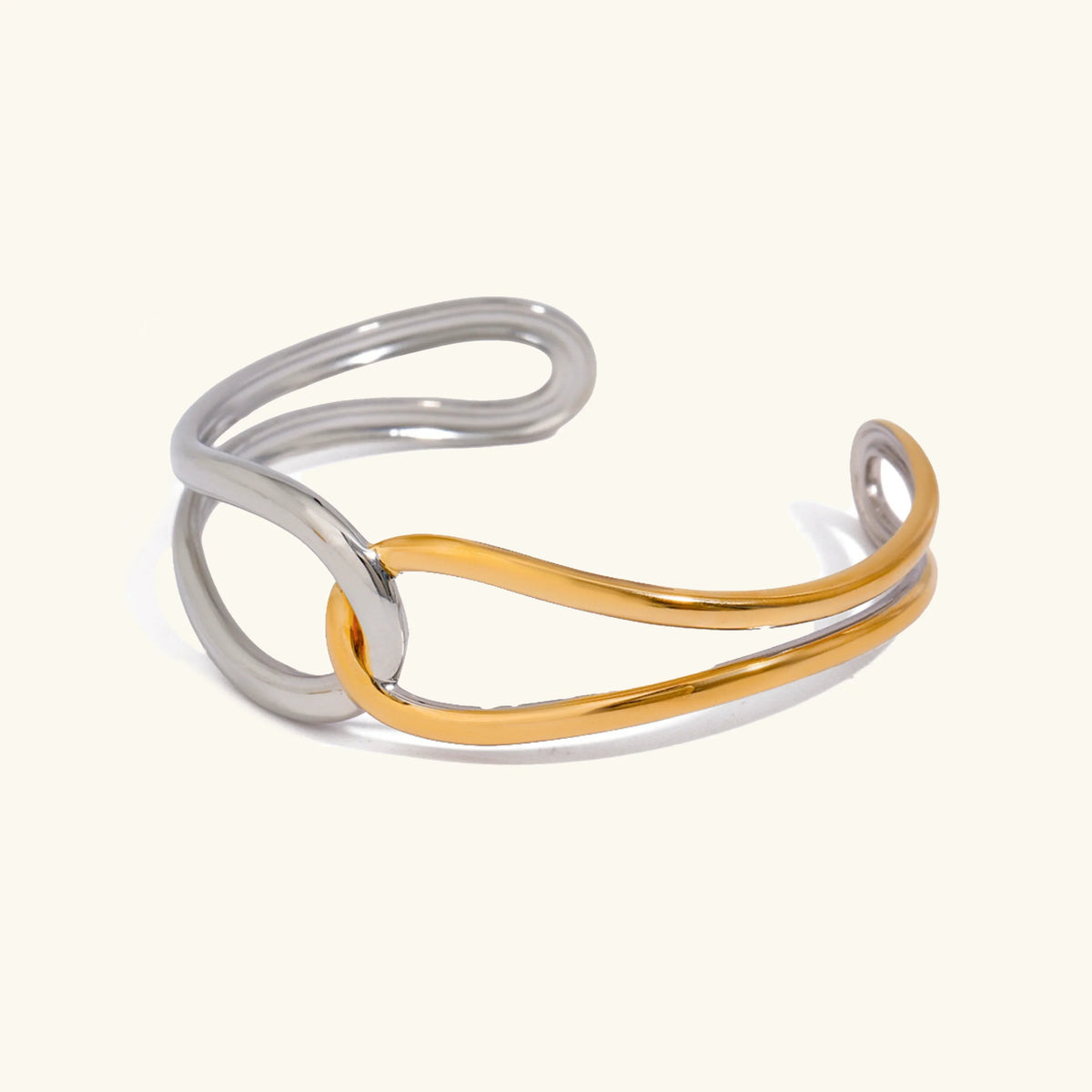 [AuraEcho]Noria Two Tone Gold Bangle