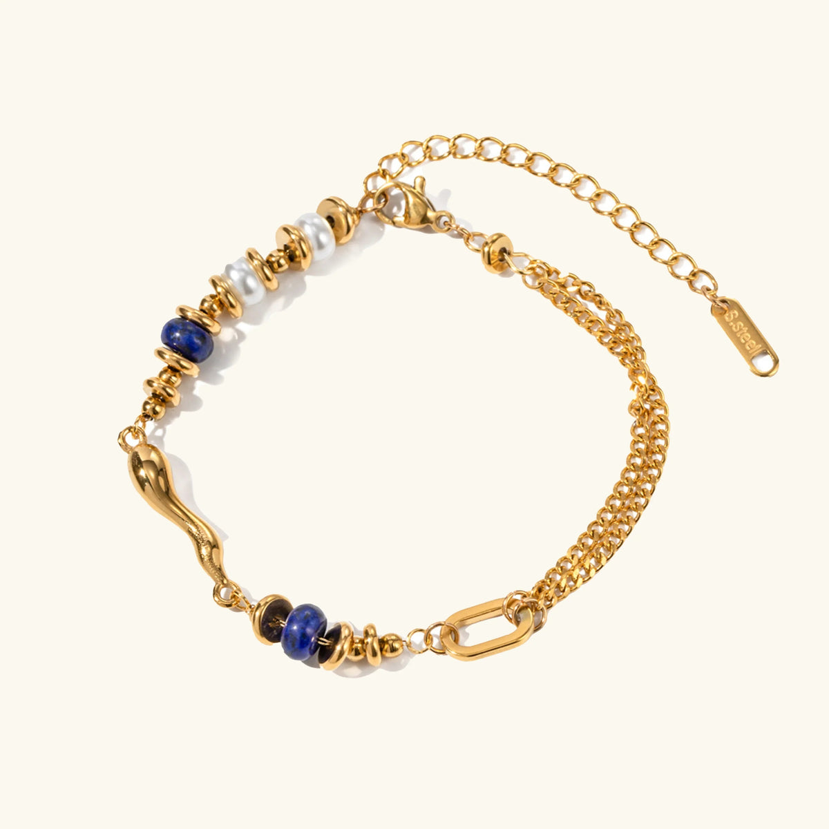 [AuraEcho]Quintessa Layered Chain Pearl Bracelet
