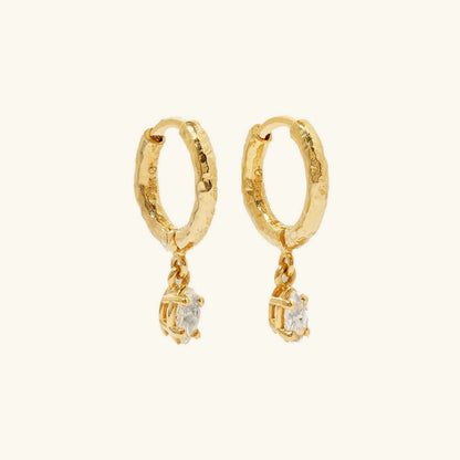 [AuraEcho]Shayla Hammered Diamond Hoops