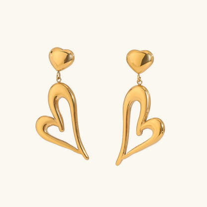[AuraEcho]Venus Gold Heart Earrings